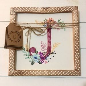 Letter “J” wall canvas